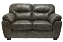 1602  Stationary Leather Loveseat