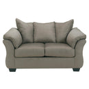  Manufacturer Color_Cobblestone  -- Signature Design by Ashley Darcy Stationary Fabric Loveseat IMAGE 1