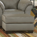  Manufacturer Color_Cobblestone  -- Signature Design by Ashley Darcy Fabric Ottoman IMAGE 1
