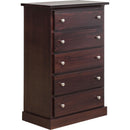  Mako Wood Furniture Decora 5-Drawer Chest 600-30 IMAGE 2