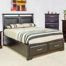 Mako Wood Furniture Sameena Queen Upholstered Panel Bed with Storage 4800-ST-UP-Q IMAGE 2