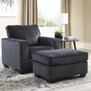  Manufacturer Color_Slate  -- Signature Design by Ashley Altari Fabric Ottoman IMAGE 3