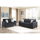  Manufacturer Color_Slate  -- Signature Design by Ashley Altari Stationary Fabric Loveseat IMAGE 3