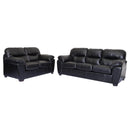 Minhas Furniture Stationary Leather Loveseat AB1601-02 IMAGE 2