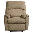  Manufacturer Color_Mocha -- Signature Design by Ashley Nerviano Fabric Recliner with Wall Recline IMAGE 1