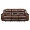  Manufacturer Color_Chocolate  Motion Type_Power Recline  -- Signature Design by Ashley Stoneland Reclining Leather Look Sofa IMAGE 1