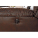  Manufacturer Color_Chocolate  Motion Type_Power Recline  -- Signature Design by Ashley Stoneland Reclining Leather Look Sofa IMAGE 5