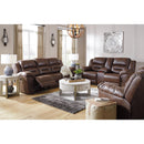  Manufacturer Color_Chocolate  Motion Type_Power Recline  -- Signature Design by Ashley Stoneland Reclining Leather Look Sofa IMAGE 9