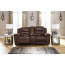 Manufacturer Color_Chocolate  Motion Type_Reclining  -- Stoneland 3990494 Double Reclining Loveseat with Console IMAGE 4