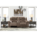  Manufacturer Color_Fossil  Motion Type_Power Recline  -- Stoneland 3990596 Double Reclining Power Loveseat with Console IMAGE 4