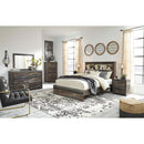  Size_Queen  -- Signature Design by Ashley Drystan Bookcase Bed IMAGE 6