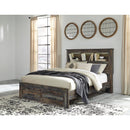  Size_Queen  -- Signature Design by Ashley Drystan Bookcase Bed with Storage IMAGE 2