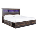  Size_King  -- Signature Design by Ashley Drystan Bookcase Bed with Storage IMAGE 1