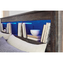  Size_King  -- Signature Design by Ashley Drystan Bookcase Bed with Storage IMAGE 3