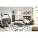  Size_Queen  -- Drystan B211B18 Queen Bookcase Bed with 4 Storage Drawers IMAGE 6