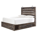 Size_Queen  -- Signature Design by Ashley Drystan Panel Bed with Storage IMAGE 1