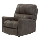  Manufacturer Color_Smoke -- Signature Design by Ashley Navi Rocker Leather Look Recliner IMAGE 3