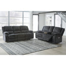  Motion Type_Power Recline -- Signature Design by Ashley Draycoll Reclining Fabric Sofa IMAGE 6
