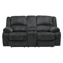  Motion Type_Reclining -- Signature Design by Ashley Draycoll Reclining Fabric Loveseat with Console IMAGE 1