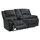  Motion Type_Reclining -- Signature Design by Ashley Draycoll Reclining Fabric Loveseat with Console IMAGE 3