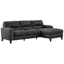  Amax Leather Miami 6762-RHF 2 pc Sectional - Bedford Slate IMAGE 1