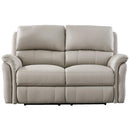  Amax Leather Tyler 6829-20P-2515 Power Reclining Loveseat - Bedford Ice IMAGE 1