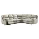  Amax Leather Tyler 6829 Reclining Sectional - Bedford Ice IMAGE 1