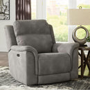  Manufacturer Color_Slate -- Signature Design by Ashley Next Gen DuraPella Power Leather Look Recliner IMAGE 6