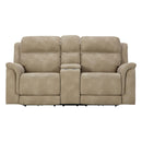  Manufacturer Color_Sand -- Next-Gen DuraPella 5930218 Power Reclining Loveseat with Console and Adjustable Headrest IMAGE 1