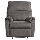  Manufacturer Color_Grey  -- Signature Design by Ashley Nerviano Fabric Recliner with Wall Recline IMAGE 1