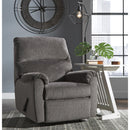  Manufacturer Color_Grey  -- Signature Design by Ashley Nerviano Fabric Recliner with Wall Recline IMAGE 3