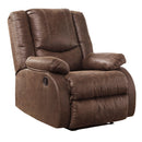  Manufacturer Color_Coffee  -- Signature Design by Ashley Bladewood Leather Look Recliner with Wall Recline IMAGE 2