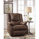 Manufacturer Color_Coffee  -- Signature Design by Ashley Bladewood Leather Look Recliner with Wall Recline IMAGE 6