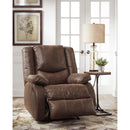  Manufacturer Color_Coffee  -- Signature Design by Ashley Bladewood Leather Look Recliner with Wall Recline IMAGE 7