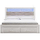  Size_King  -- Altyra B2640B30 King Upholstered Bookcase Bed with Storage IMAGE 2