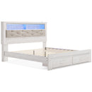 Size_King  -- Altyra B2640B30 King Upholstered Bookcase Bed with Storage IMAGE 5
