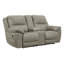  Motion Type_Reclining -- Signature Design by Ashley Next Gen Gaucho Reclining Leather Look Loveseat with Console IMAGE 1