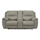  Motion Type_Reclining -- Signature Design by Ashley Next Gen Gaucho Reclining Leather Look Loveseat with Console IMAGE 3