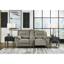  Motion Type_Reclining -- Signature Design by Ashley Next Gen Gaucho Reclining Leather Look Loveseat with Console IMAGE 5