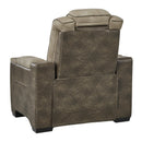  Manufacturer Color_Sand -- Signature Design by Ashley Next Gen DuraPella Power Leather Look Recliner IMAGE 4