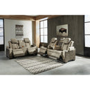  Manufacturer Color_Sand -- Signature Design by Ashley Next Gen DuraPella Power Reclining Leather Look Sofa IMAGE 15