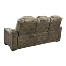  Manufacturer Color_Sand -- Signature Design by Ashley Next Gen DuraPella Power Reclining Leather Look Sofa IMAGE 4