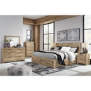  Size_Queen  -- Hyanna B1050B8 Queen Panel Storage Bed with 2 Under Bed Storage Drawers IMAGE 6