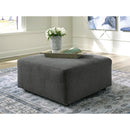  Manufacturer Color_Charcoal  -- Signature Design by Ashley Edenfield Fabric Ottoman IMAGE 4