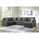  Manufacturer Color_Charcoal  -- Signature Design by Ashley Edenfield Fabric 3 pc Sectional IMAGE 3