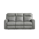  Amax Leather Sullivan 7076W Power Reclining Zero Grav. Sofa - Silver Gray IMAGE 1