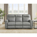  Amax Leather Sullivan 7076W Power Reclining Zero Grav. Sofa - Silver Gray IMAGE 2