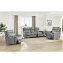  Amax Leather Sullivan 7076W Power Reclining Zero Grav. Sofa - Silver Gray IMAGE 4