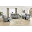  Amax Leather Sullivan 7076W-20P2Z-2517 Power Reclining Zero Grav. Loveseat - Silver Gray IMAGE 6