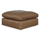  Manufacturer Color_Caramel -- Signature Design by Ashley Emilia Leather Match Ottoman IMAGE 1